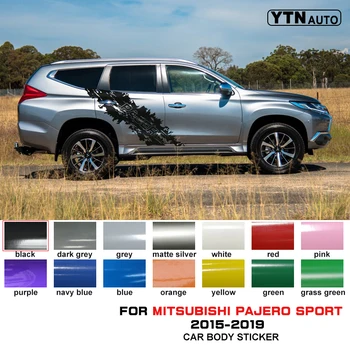 

Car Stickers Fit For MITSUBIHI PAJERO SPORT 2015-2019 Car Body Stripe Graphic Vinyl Modified Decorative Cool Car Decals Customs