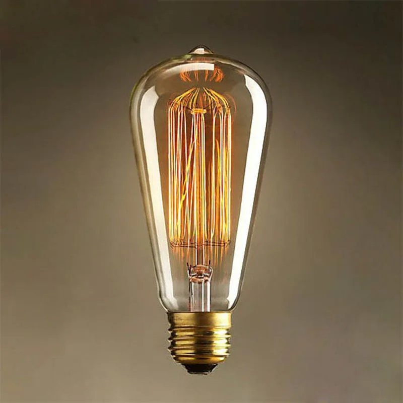 

Vintage Bulb St64 Spiral Mouth Light Source Exclamation Mark E27 General Industrial Lighting LED Light Household Convention Bulb