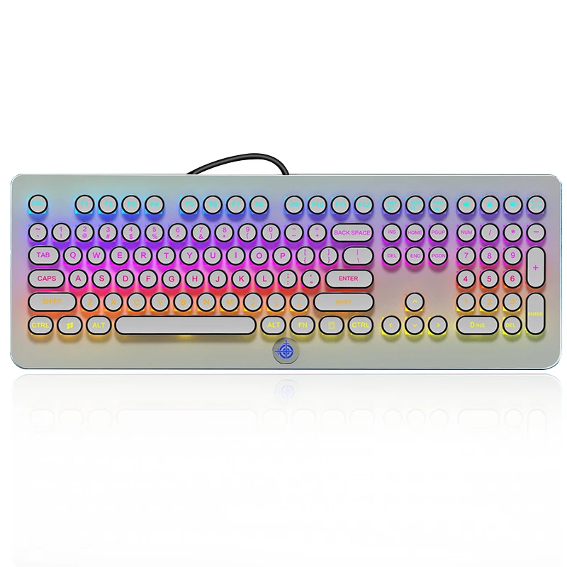 MK9 механическая клавиатура в стиле стимпанк с зеленой осью Rgb Ретро 108 круглыми