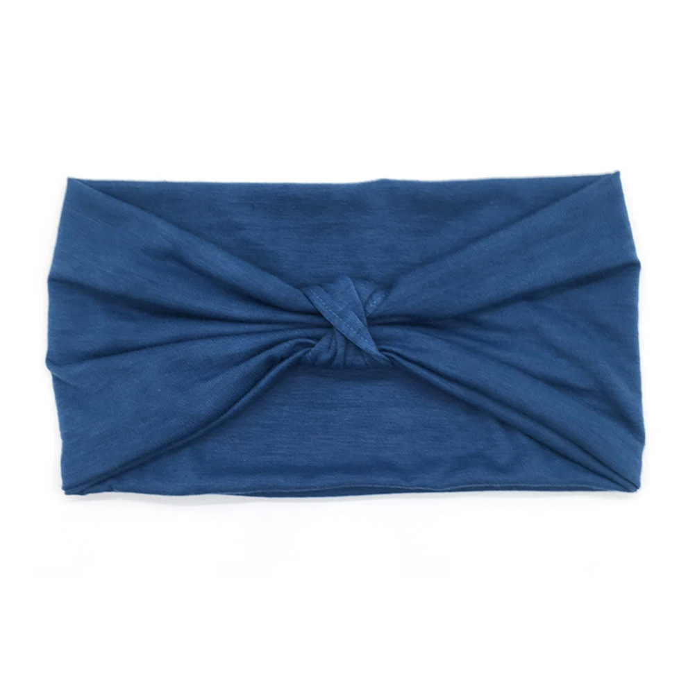 Navy Blue Аксессуары для йоги, для бега, на каждый день, регулируемая Женская повязка на голову, впитывает пот, эластичность, широкая сторона, эластичная, украшение для волос, моющаяся - Цвет: Navy Blue