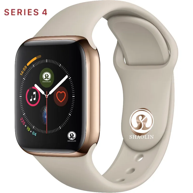 IWO 10 Bluetooth вызова Смарт часы ЭКГ монитор сердечного ритма IWO 9 Smartwatch фитнес трекер Android IOS PK iwo 8 - Цвет: Gold