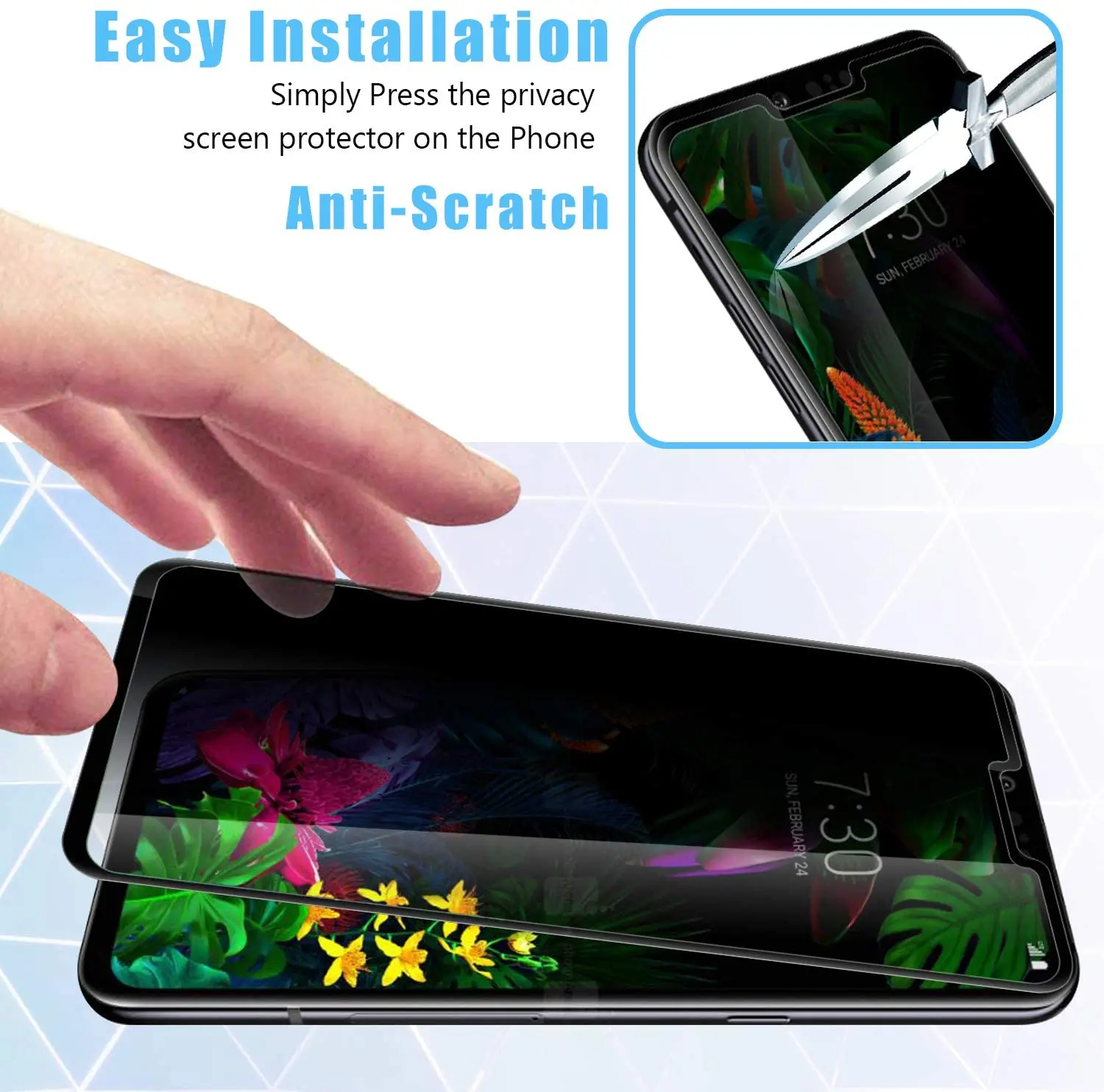 ZEDACA® LG Serie Lens Film,Ultra Sottile ad Alta Definizione Anti Scratch 7.5 h Telefono Posteriore della Fotocamera Lente temperato Vetro protettore Film per LG G7 thinQ LG G6/G5 LG V30/V20/V10