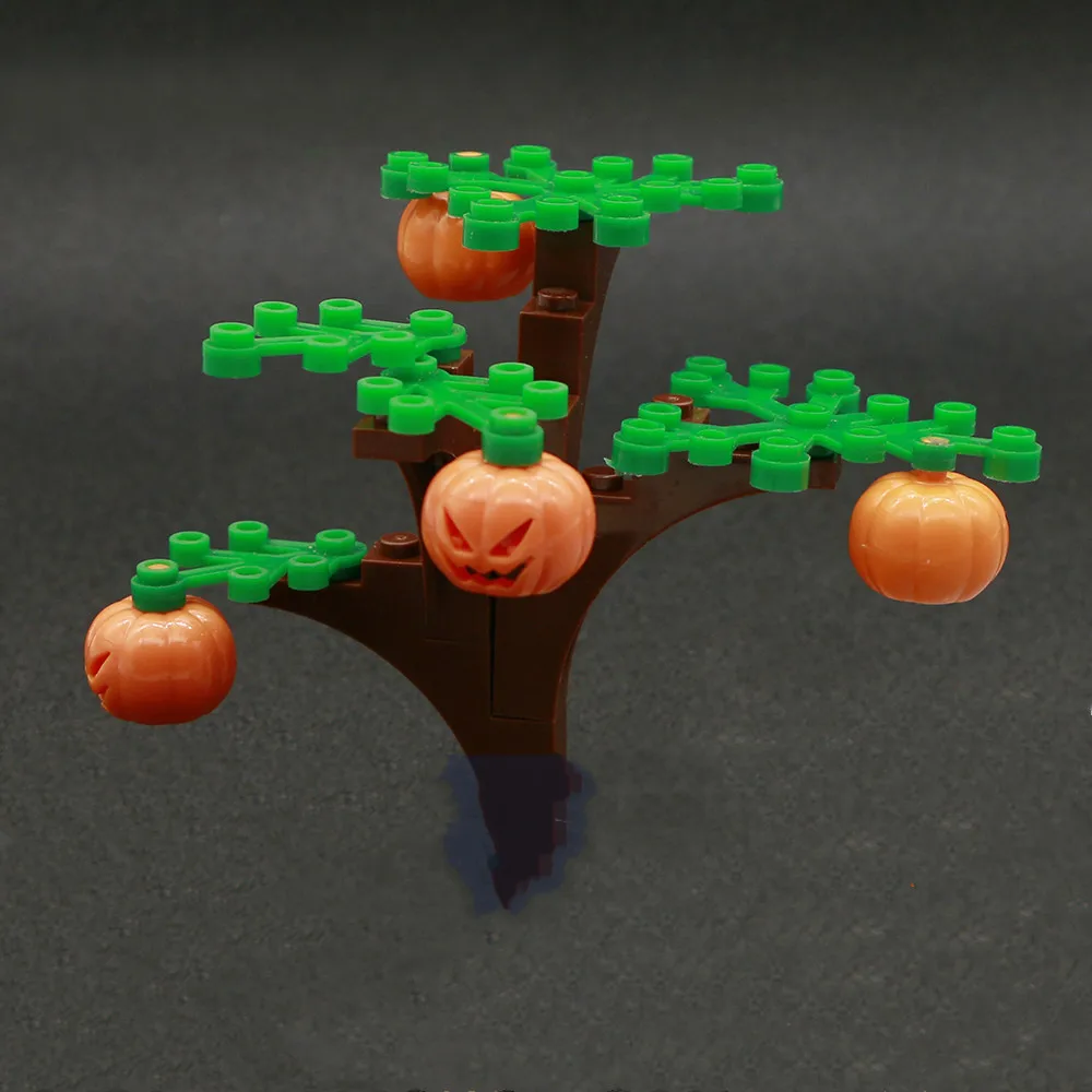 

10PCS/Set Compatible for Legoing Bricks Halloween Pumpkin MOC Creator Building Blocks Toys for Children for Creator DIY Parts
