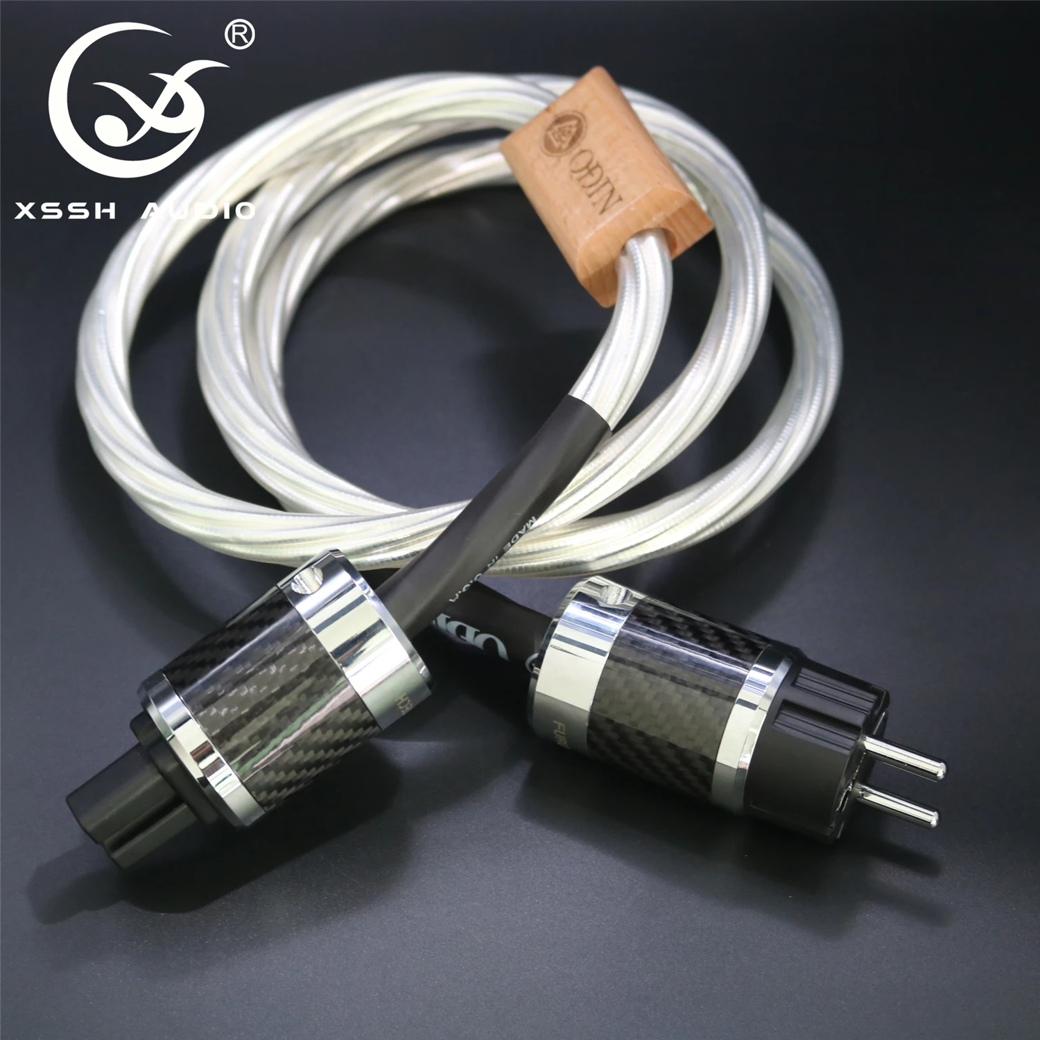 XSSH audio american audio CD amplifier amp 14mm 7 core 15AWG silver plated US EU IEC 3 pins 2 pins Figure IEC power cable Cord