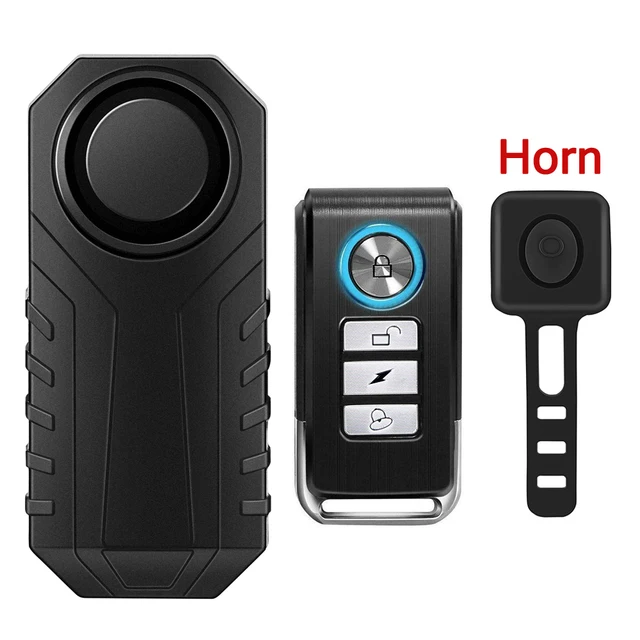Elecpow Remote Control Bike Alarm Waterproof Motorcycle Electric Bicycle Security 113dB Anti Lost Vibration Warning Alarm Sensor Alarm With Horn