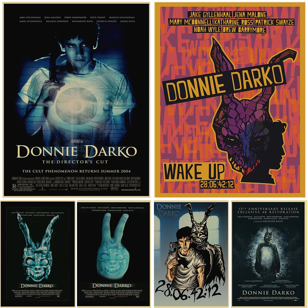 

Buy Three Get One Free American Suspense Movie Donnie Darko Poster Vintage Brown Paper Living Room Bar Cafe Art Deco Wall Art