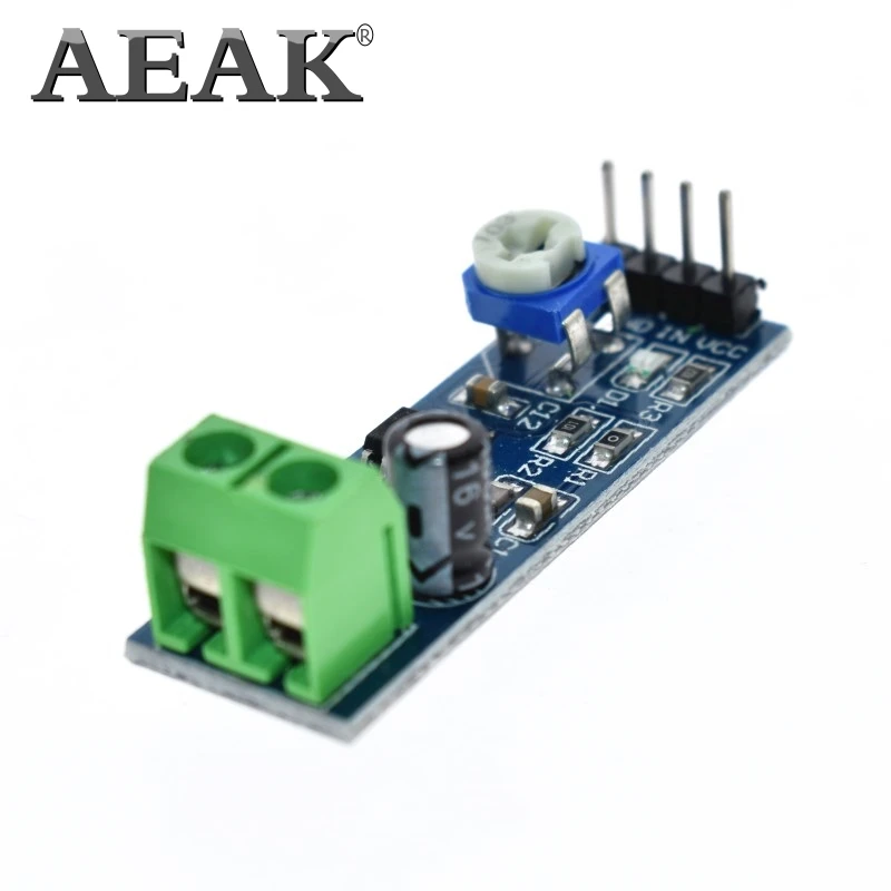 Модуль аудио усилителя AEAK LM386 200 раз 5 В 12 в входное сопротивление 10K|Интегральные