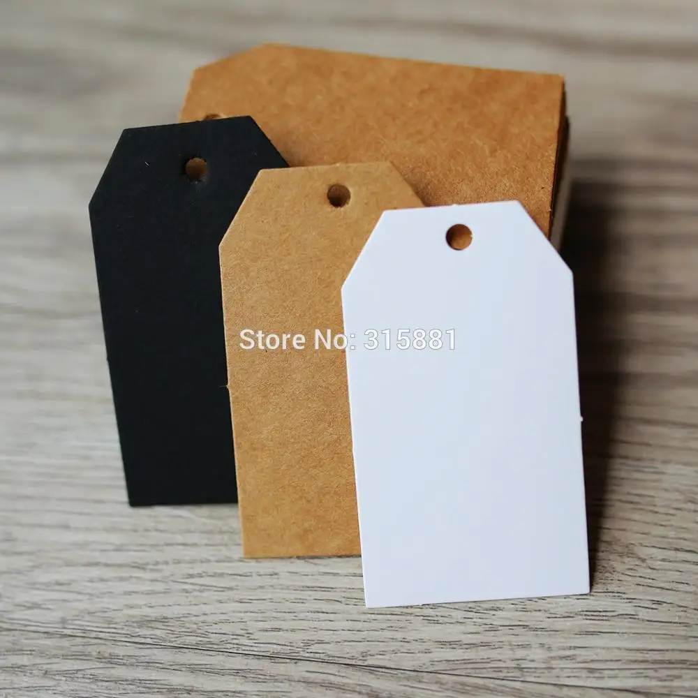 Trapezoid Kraft подарочные бирки Свадебные вечерние бумажные ценник бирка 4x7 см 100