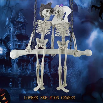 

Drop Halloween Decorations Scary Couple Skeleton Swing Hanging Ornaments Haunted House Props Halloween