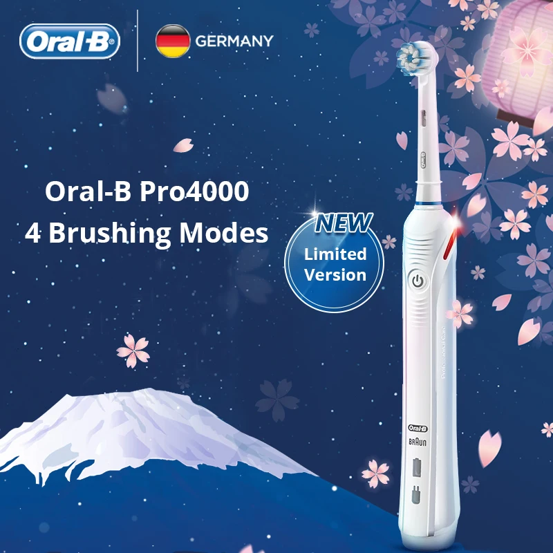 Электрическая зубная щетка Oral B 3D Sonic PRO 4000 для взрослых перезаряжаемая