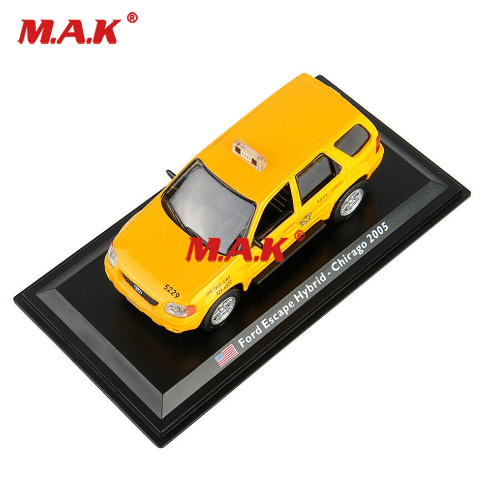 Игрушки для детей 1/43 Ford такси автомобиль побега гибрид 2005 литье под давлением модельные игрушки, коллекционные ЖЕЛТЫЕ модели автомобиля игрушки недорогие детские игрушки