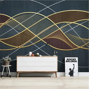 

Custom 3d wallpaper mural modern abstract line pattern relief TV sofa background wallpaper mural