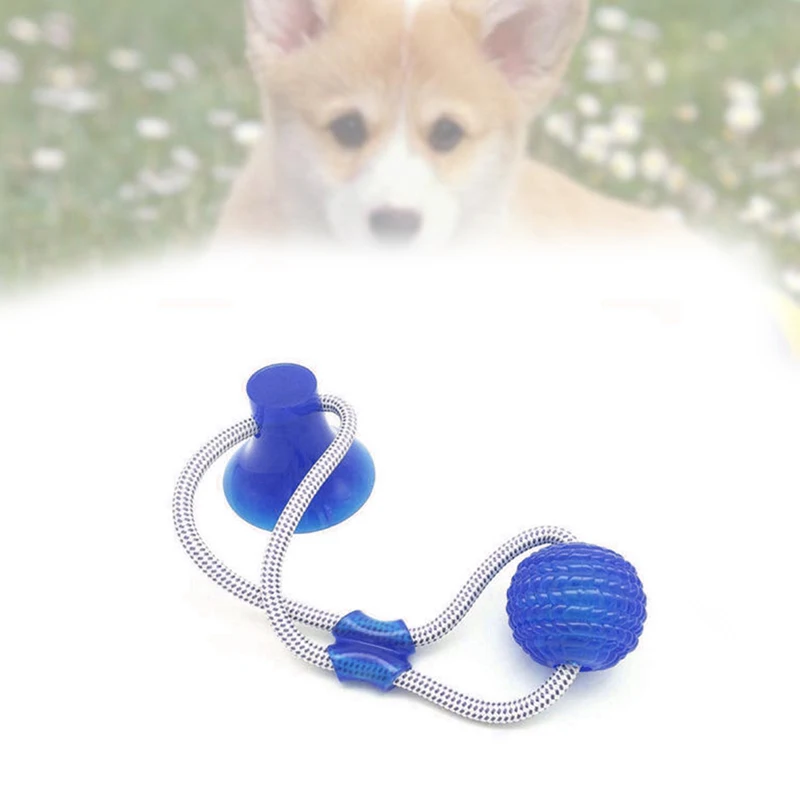 Multifucntion Pet молярный Укус игрушка собака веревка канат-игрушка Зуб Чистка щеткой игрушки-Жвачки присоска TugToy толчок Ropeball TPR мяч