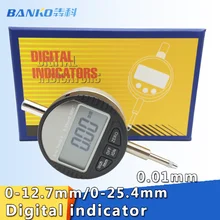 Цифровой индикатор 0-12,7 мм/0-25,4 мм 0,01 мм 0,000" Электронный микрометр микрометрический/дюймовый индикатор