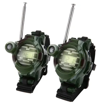 

Children Education Toys 2PCS Toy Walkie Talkies Watches Walkie Talkie 7 in 1 Children Watch Radio Outdoor Interphone Toy Outdoor