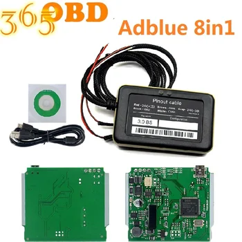 

10Pcs/Lot Adblue 8 in 1 For Trucks OBD2 Adblue 8IN1 Emulator With NOx sensor 3.0 Programing Adapter Adblue Emulator