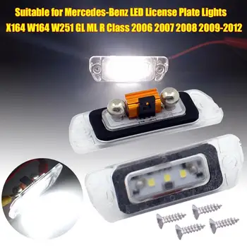 

On salling! Suitable Fit For Mercedes-Benz LED License Plate Lights X164 W164 W251 GL ML R Class 2006 2007 2008 2009-2012 CSV