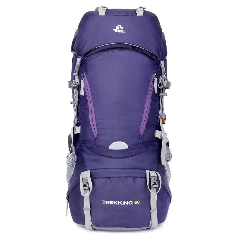 60л, водонепроницаемые Рюкзаки для походов на открытом воздухе, рюкзак с внутренней рамой, спортивные дорожные Трекинговые сумки для походов, Походов, Кемпинга - Цвет: 0392 Purple