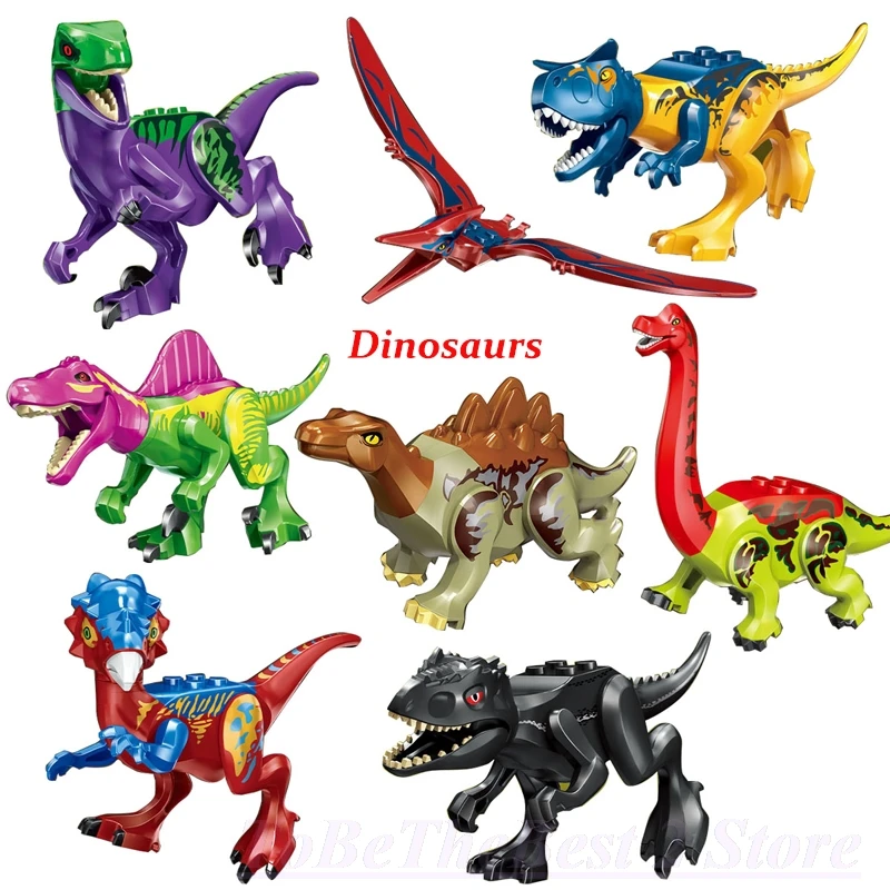 

Legoing Blocks Spinosaurus Jurassic Dinosaur World Figures Dinosaurs Building Block Toy for Children Jurassics Park Legoings Diy