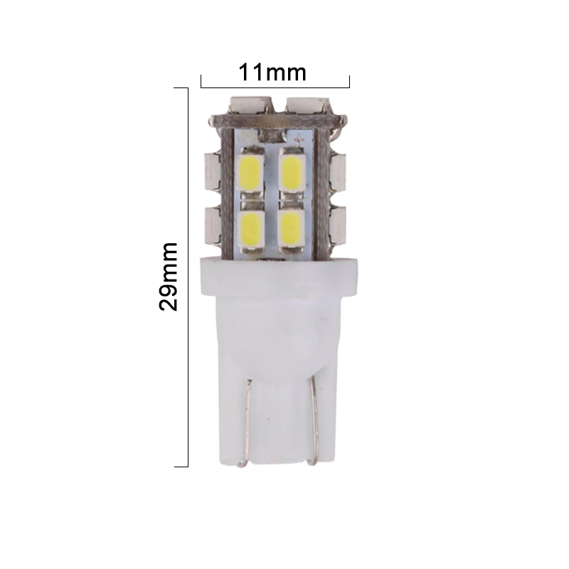 Автомобильный T10 светодиодный лампы 12V Белый 6500K 20 SMD 5W5 W5W светодиодный T10 сигнальный светильник авто Интерьер Чтение номерного знака, на танкетке, с боковой лампы