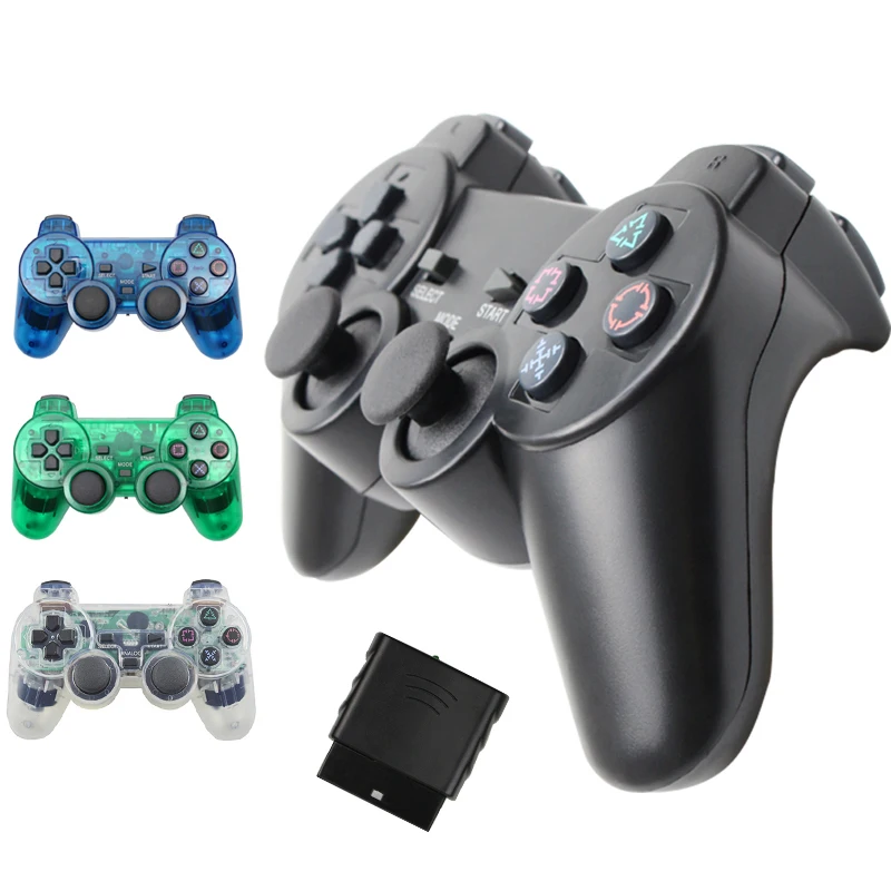 Wired Gamepad For Sony PS2 Controller Double Shock  Joystick Transparent Joypad