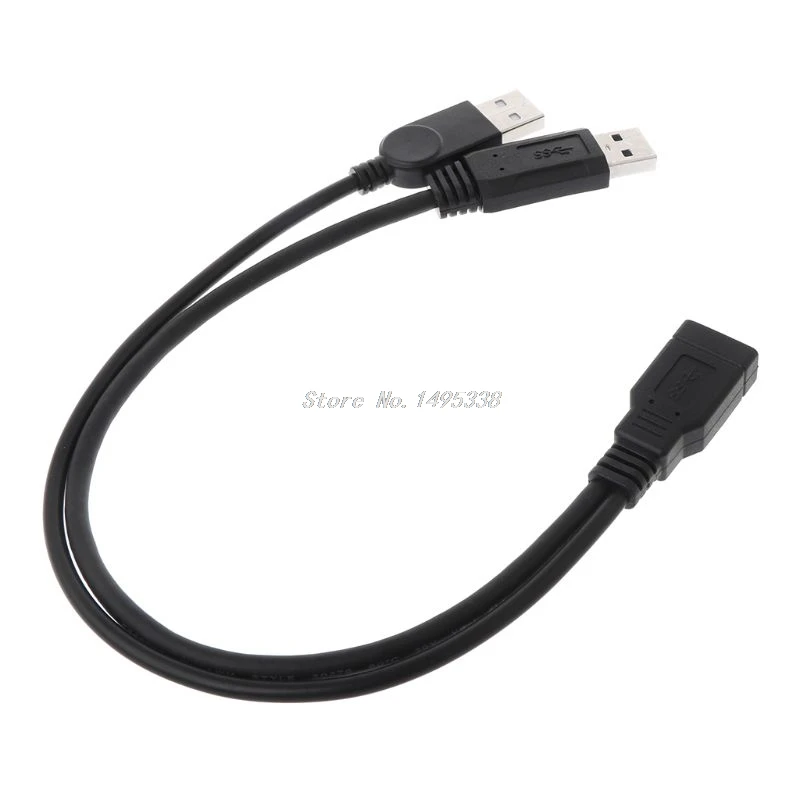 USB 2,0 A папа к USB мама 2 Двойной источник питания USB Женский разветвитель удлинитель концентратор зарядное устройство для принтеров аксессуары