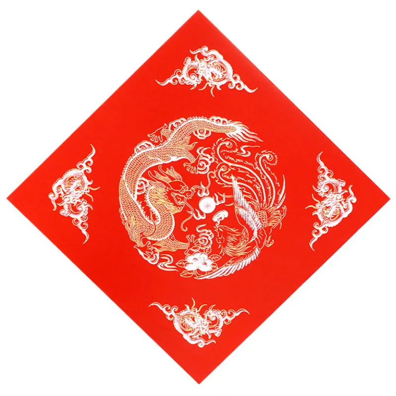 Китайский Весенний фестиваль Couplets батик красный Xuan бумага плотная квадратной
