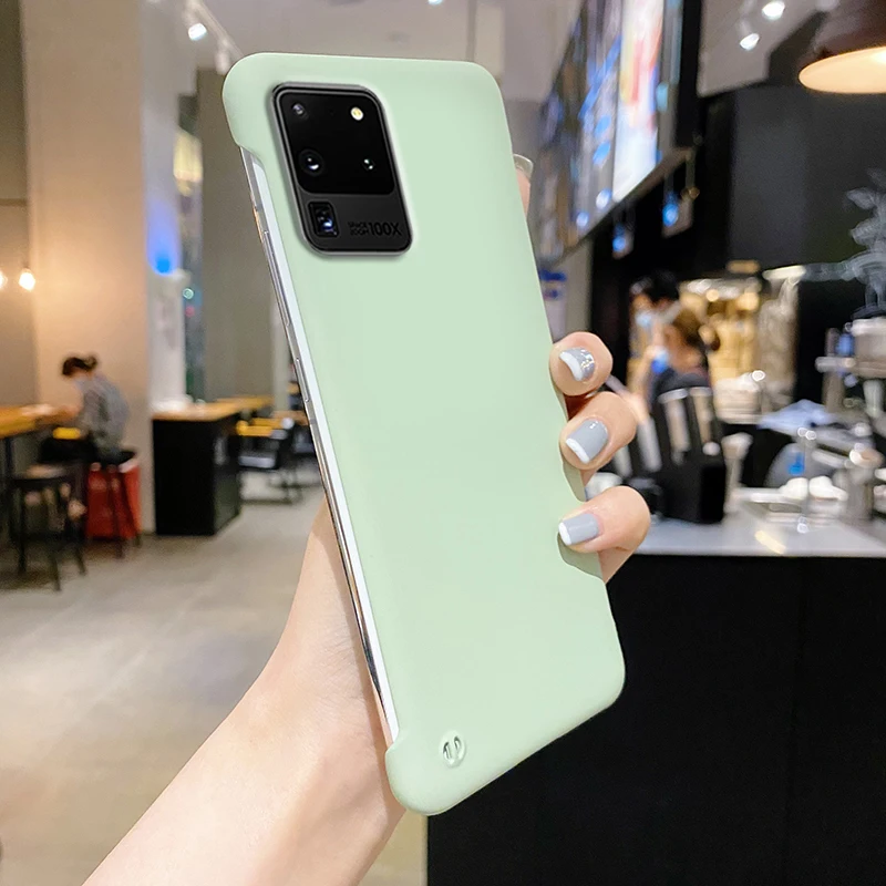 Frameless Candy Color Matte Hard PC Phone Case For Galaxy S22 Ultra S21 S20 S10 S9 Plus Cover For Samsung Note 10 20 Ult_voghion.com