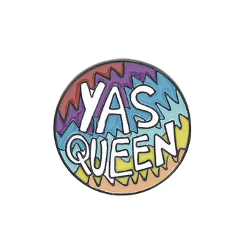 

YES QUEEN Color enamel metal badge pin brooch fashion ornament jewelry accessories
