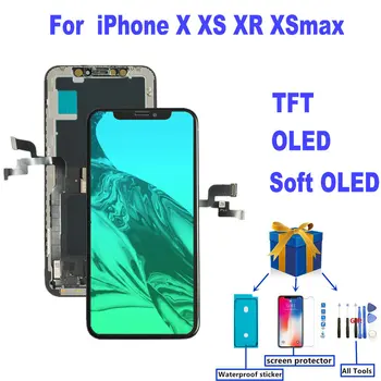 

TFT Oled For iPhone X XS XR XSmax Lcd Display Touch Screen Ditigizer Replacement Assembly parts No Dead Pixel With High Quality