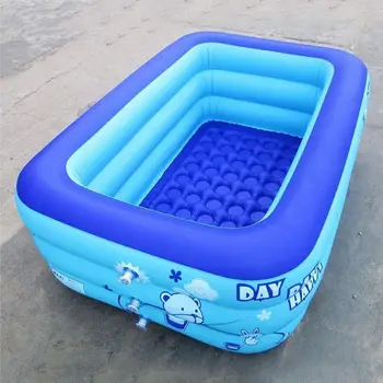 

120/130/150cm Children Bathing Tub Baby Home Use Paddling Pool Inflatable Square Swimming Pool Kids Inflatable Pool Freeshipping