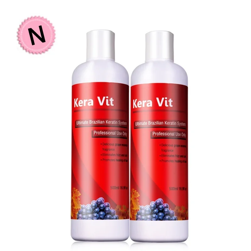 Hair Care 2pc 500ml Keravit 5% Formalin Brazilian Keratin Moisturizing Treatment for Straightening Cream Repair Hair Smooth11.11