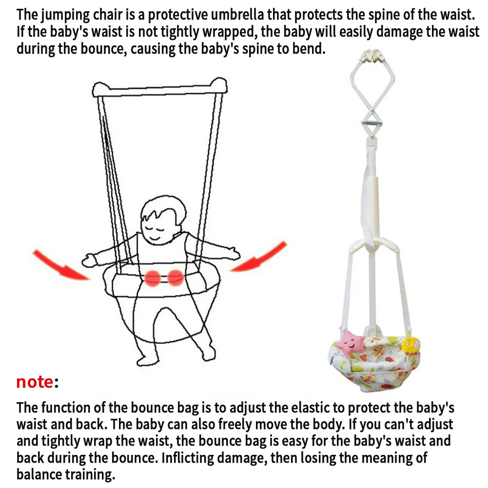 Игрушка-помощник для упражнений, ходунки для младенцев, подпрыгивающие качели, регулируемое безопасное подвесное сиденье для занятий в помещении, детский дверной проем, джемпер для малышей