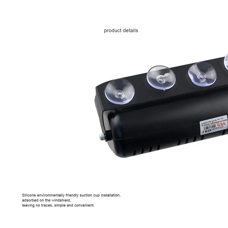 1PCS DC 12V Car LED Light Police Strobe Light Dash Emergency Suction cup Warning Flashing Fog Lights