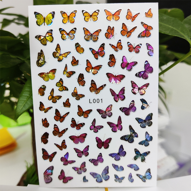 Nail Sticker Waterproof Shining Stickers for Nails Sweet Watermelon Popsicle Fruit Nail Art Decoration Aurora Silver Design