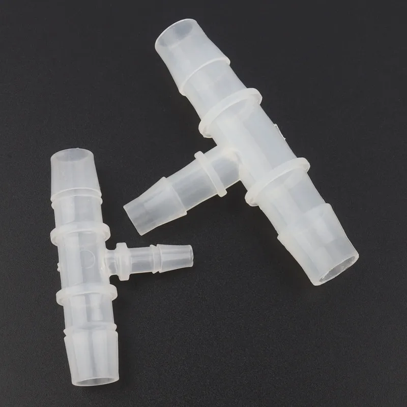 Lot De 10 Raccords En T En PE Pour Aquarium - Compatible Tuyaux Silicone 4 Mm, 5 Mm, 6 Mm, 8 Mm - Résistant Pression