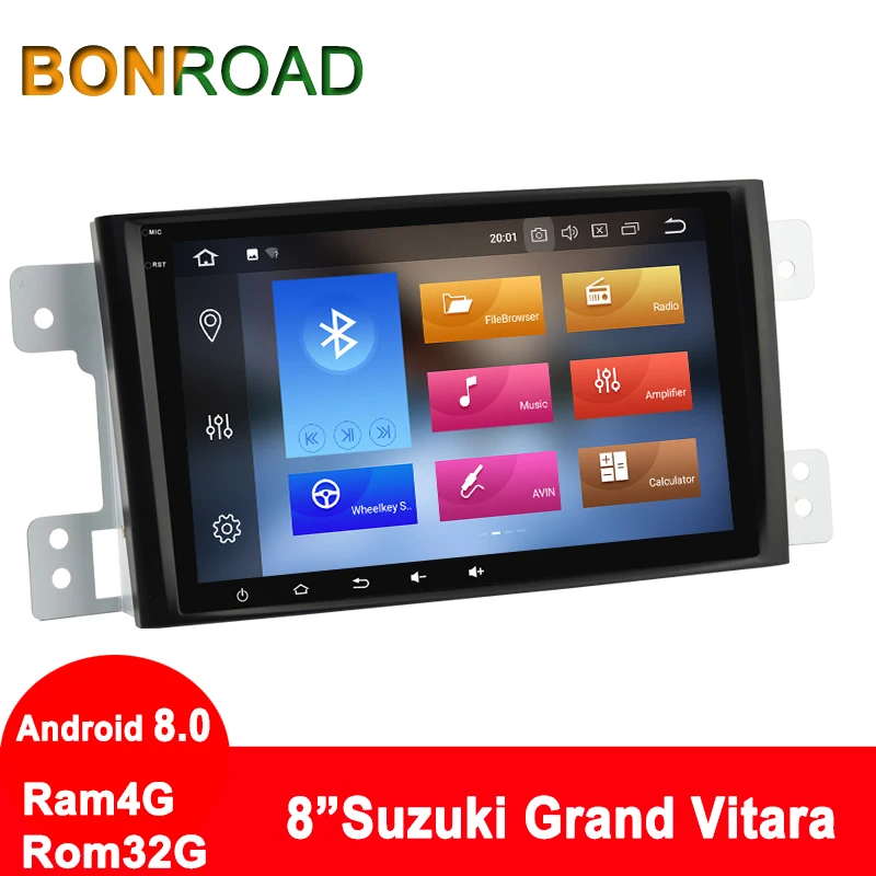 Автомобильный мультимедийный плеер Bonroad Android 8 0 4 Гб + 32 ГБ для grand vitara 2007 2011 радио gps