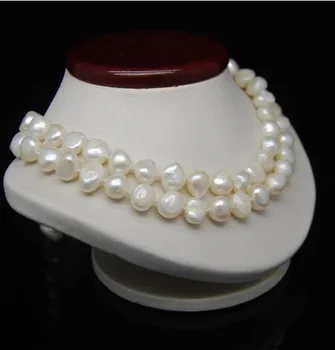 

32" Long 8-9MM White Color Irregular pearl necklace