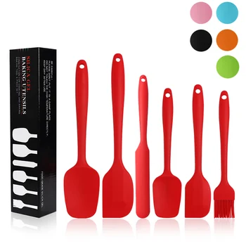 

YosHouse 6PCS Silicone Spatula Set Non-stick Kitchen Tools Pastry Baking Accessories Cake Decorating Tools Spatula