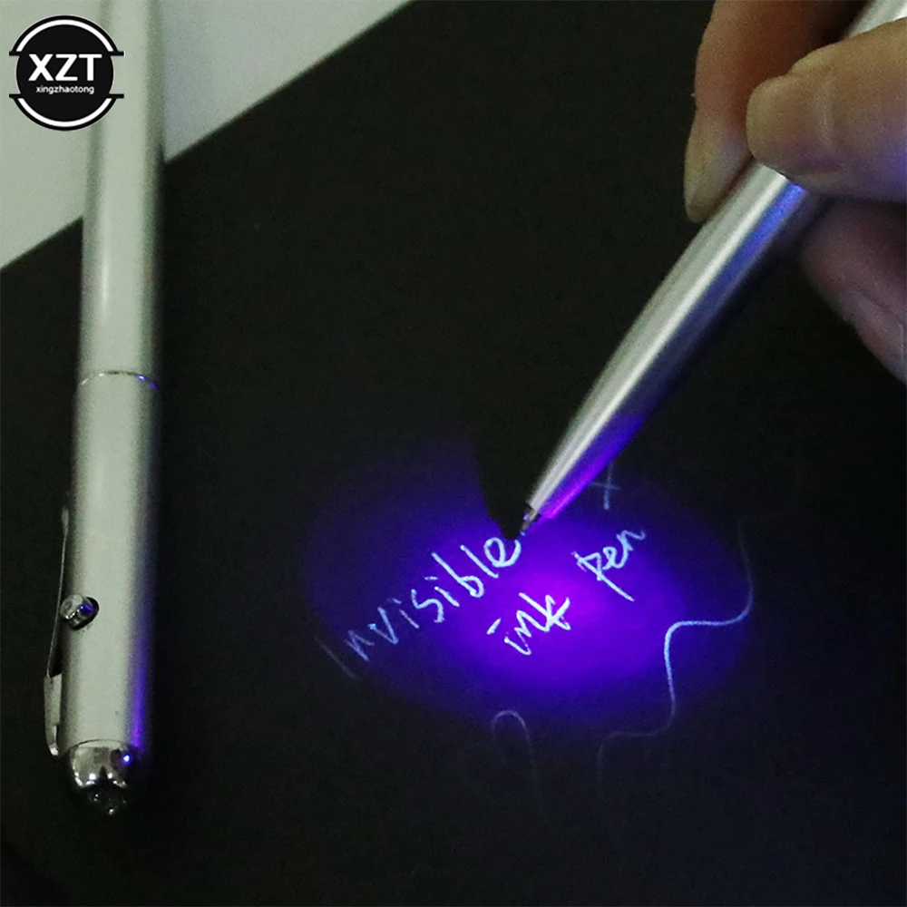 Ballpoint Pen Invisible Ink Pen Magic Pen 1Pcs Plastic Material Invisible Ink Pen With Uv Light Magic Secret Ballpoin Novelty Office School Supplies