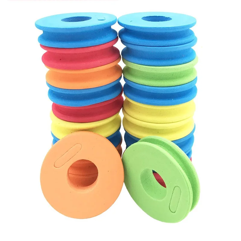 10Pcs EVA Foam Spools fishing tackle Fishing Winding Board Fishing Hook Line Tackle Foam Spool Trace Wire Swivel Tackle Fish Line Tools