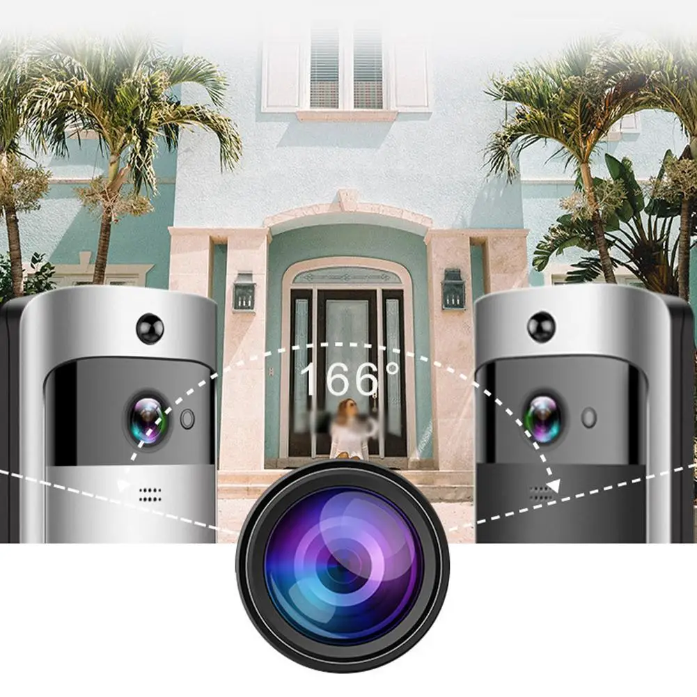 

Wifi Doorbell Smart Ip Video Intercom Intrusion Alarm Alarm System View Security 166 Night Ir Rainproof Angle Wireless Visi U2S7