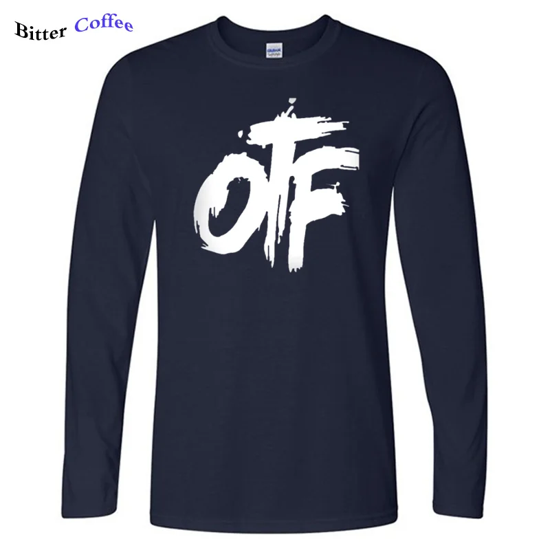 Новая Осенняя футболка Otf Lil Durk OTF, Мужская футболка с буквенным принтом, хлопковая футболка с длинным рукавом, повседневные мужские Забавные футболки размера плюс - Цвет: 8