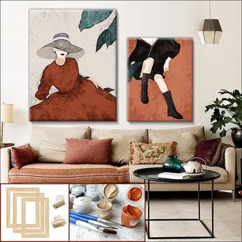 

Abstract adults Digital painting No frame Bedroom murals canvasmodern Figur painting by numbers adwall frame DIY frame 40X50c