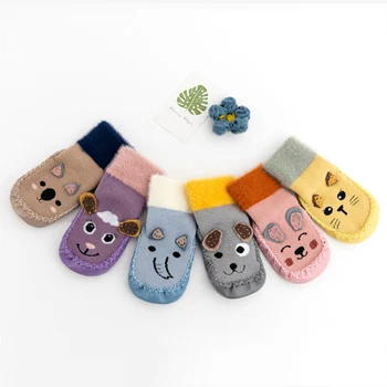

Infant Baby Socks For Babies Autumn Cotton Cartoon Print Socks Warm Ati Slip Socks Baby Shoes Leg Warmer Baby Socks 0-18M