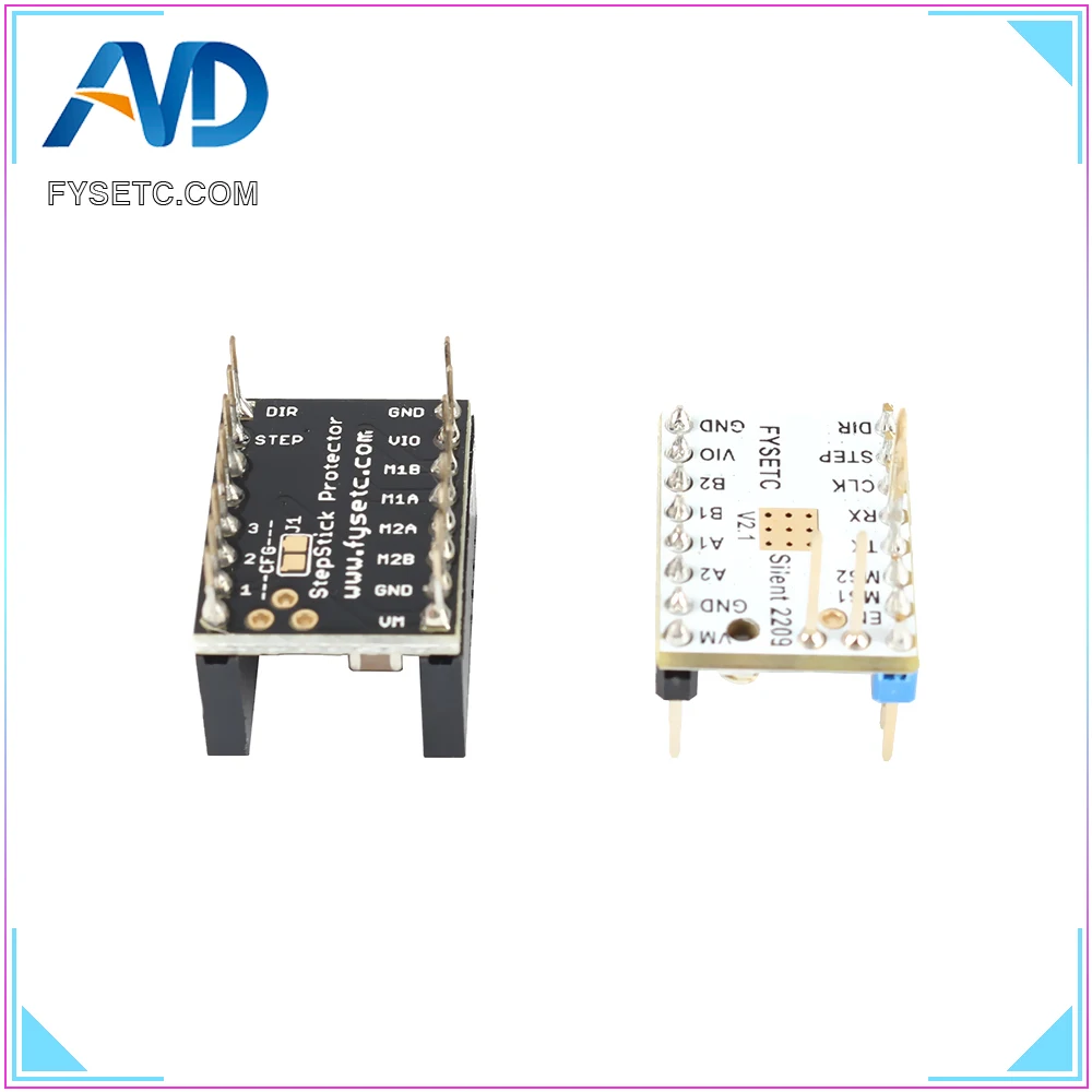 2 шт. TMC2209 v3.0 шаговый двигатель драйвер Stepsticks бесшумный драйвер с 2 шт. бесшумный шаг Стик протектор Двигателя драйвер VS TMC2208