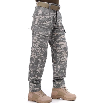 ACU Мужской Pantalon Tactico военная форма брюки из рипстопа Тактический пустынный камуфляж на открытом воздухе охотничьи брюки для Охота, треккинг - Цвет: ACU