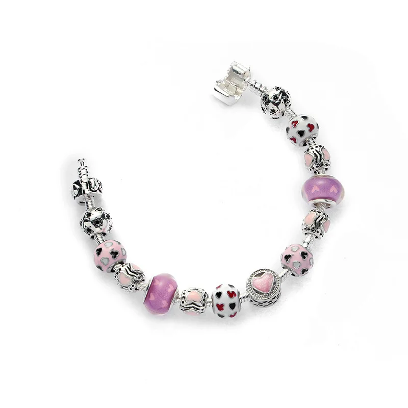 HOT New Creative Retro Ladies Bracelet DIY Alloy Beaded Jewelry Bracelet Ladies Charm Bracelet Women Bracelet
