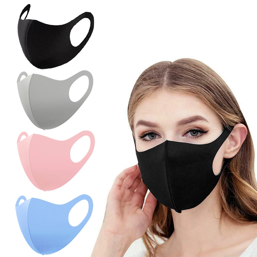 

1PC Korean Anti Haze Dust Mouth Mask Black Reusable Unisex Dustproof Mouth-muffle Sponge Face Mask Anti Pollution Face Shield