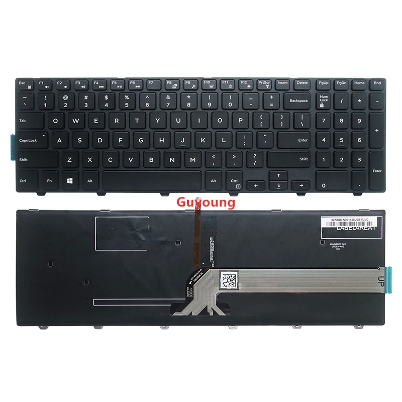 Клавиатура с подсветкой для DELL Inspiron 15 3552 3541 3543 3542 3559 3565 3567 3551 3558 5566 5748 5749 5755 5758 5759 |